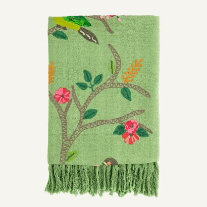 Plaid finition frangée