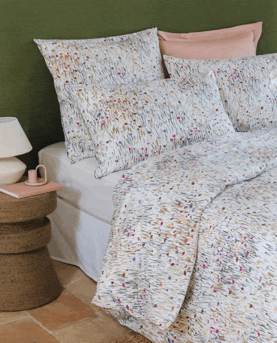 Taie finition passepoil kaki