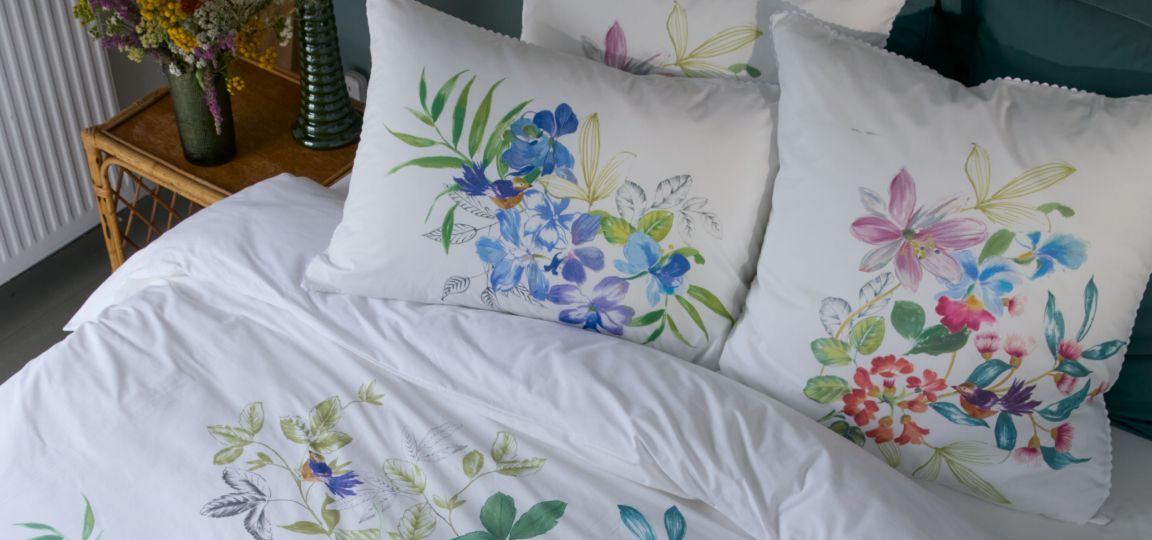  Bettwäsche mit Blumenmuster 