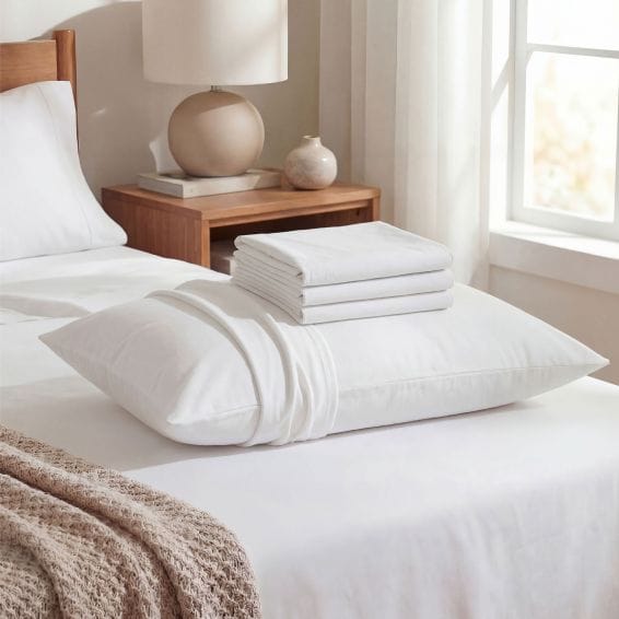 4 sous-taies en coton