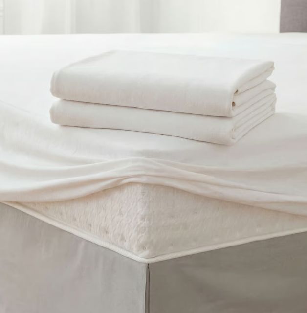 2 protège-matelas en coton 