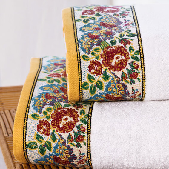 Serviette finition liteau jacquard