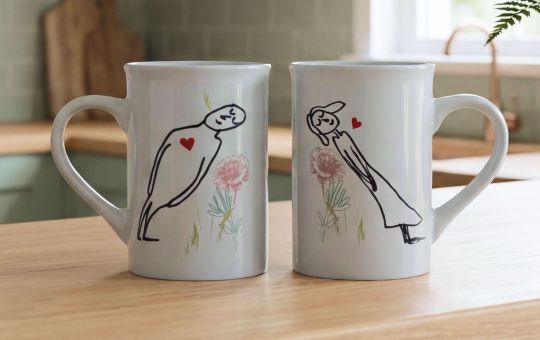 Votre cadeau : 2 mugs illustrés par Serge Bloch