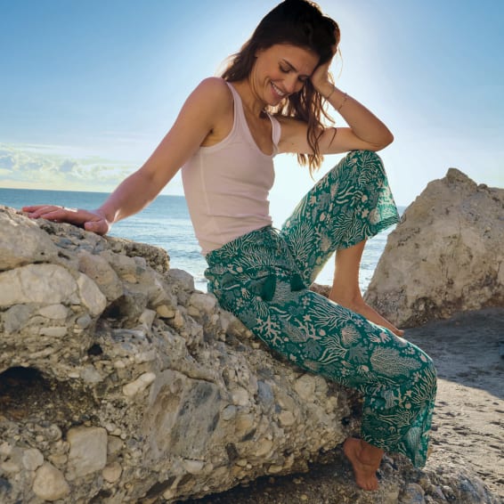 Pantalon aérien en voile de coton 