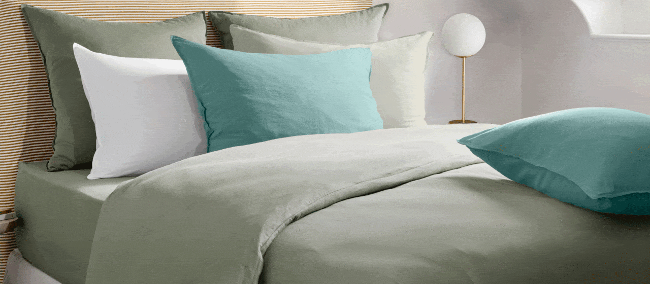 Housse en satin lavé ultra-douce