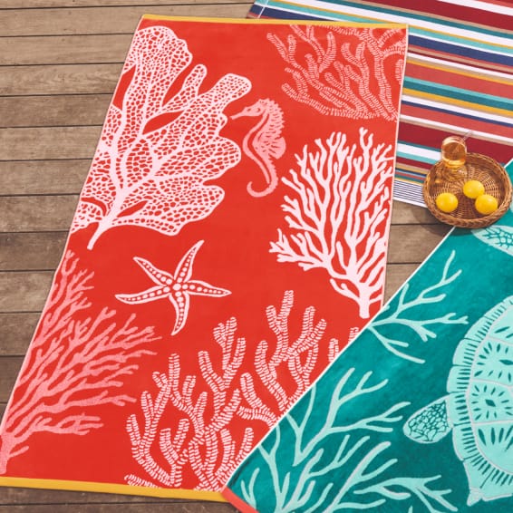Drap de plage en coton
