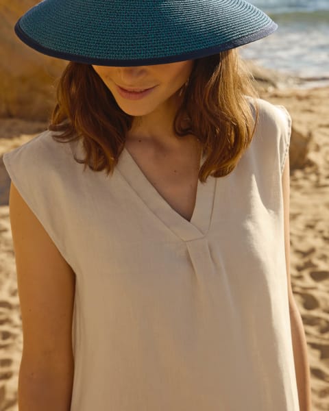 Robe en lin et coton